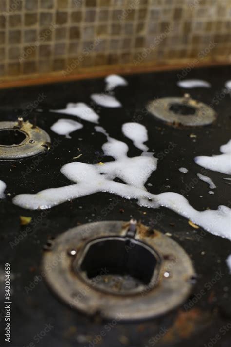 gas stove sticky residue